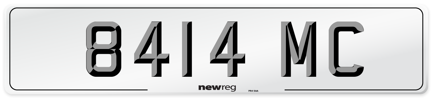 8414 MC Number Plate from New Reg